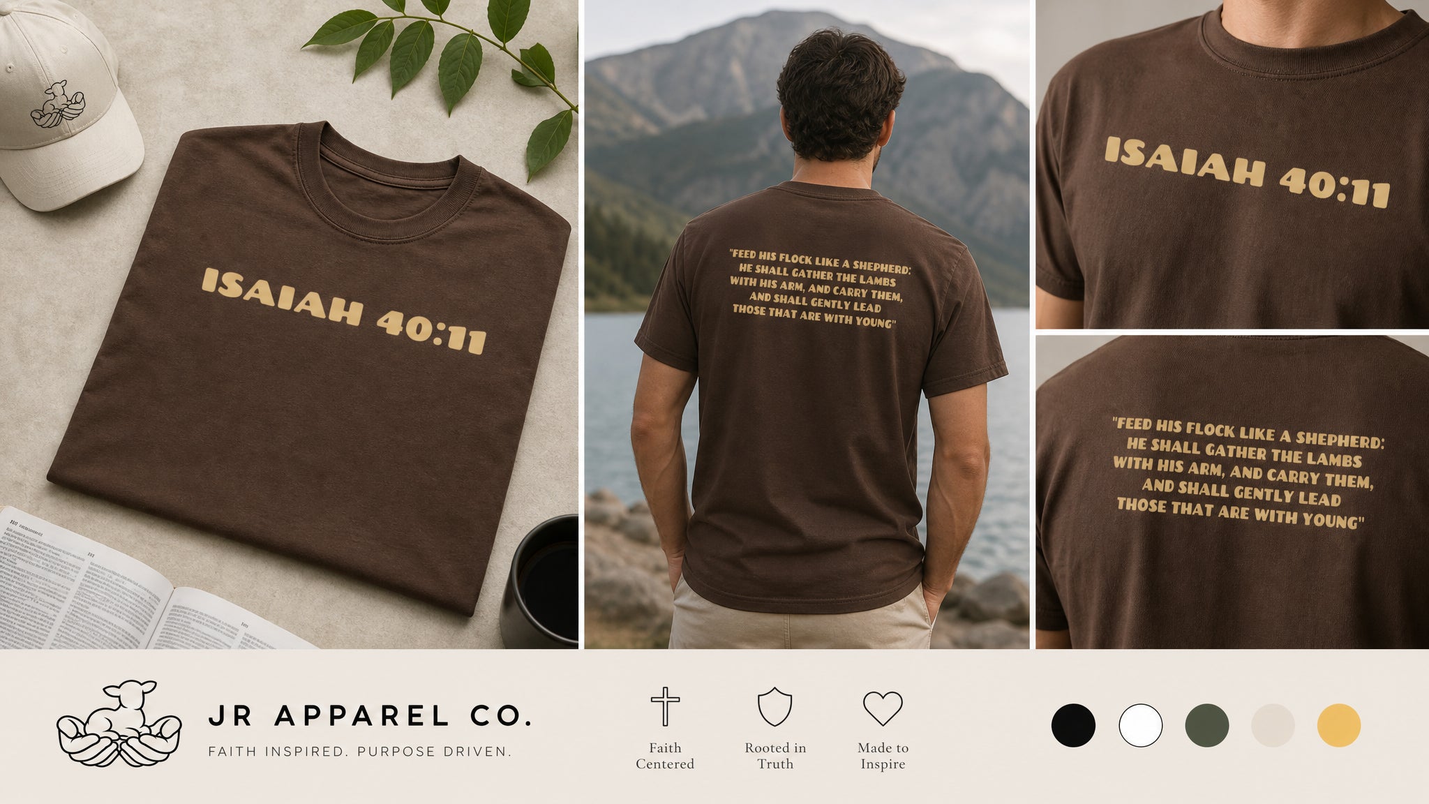 Isaiah 40:11 bible verse t-shirt.