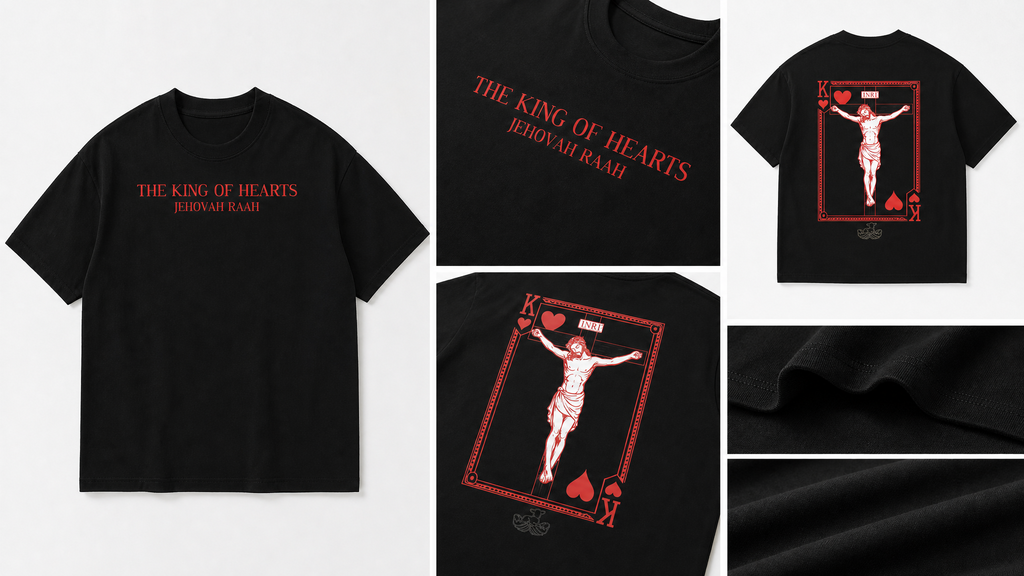 "King of Hearts" t-shirt.