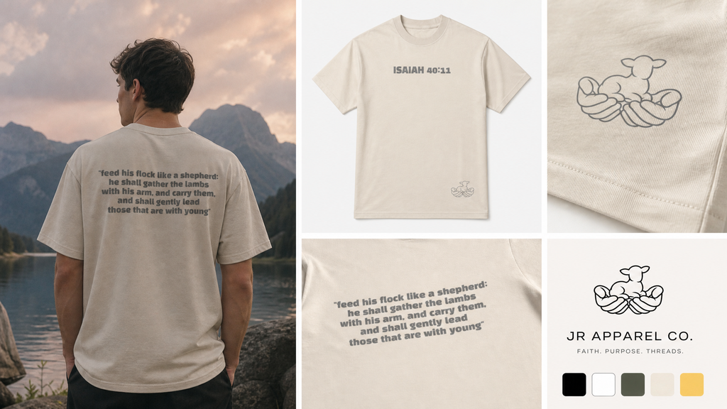Isaiah 40:11 bible verse t-shirt.