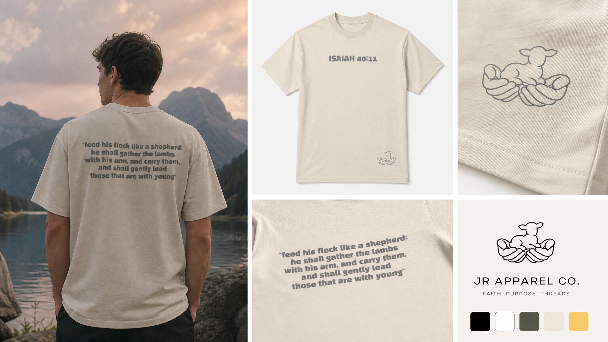 Isaiah 40:11 bible verse t-shirt.